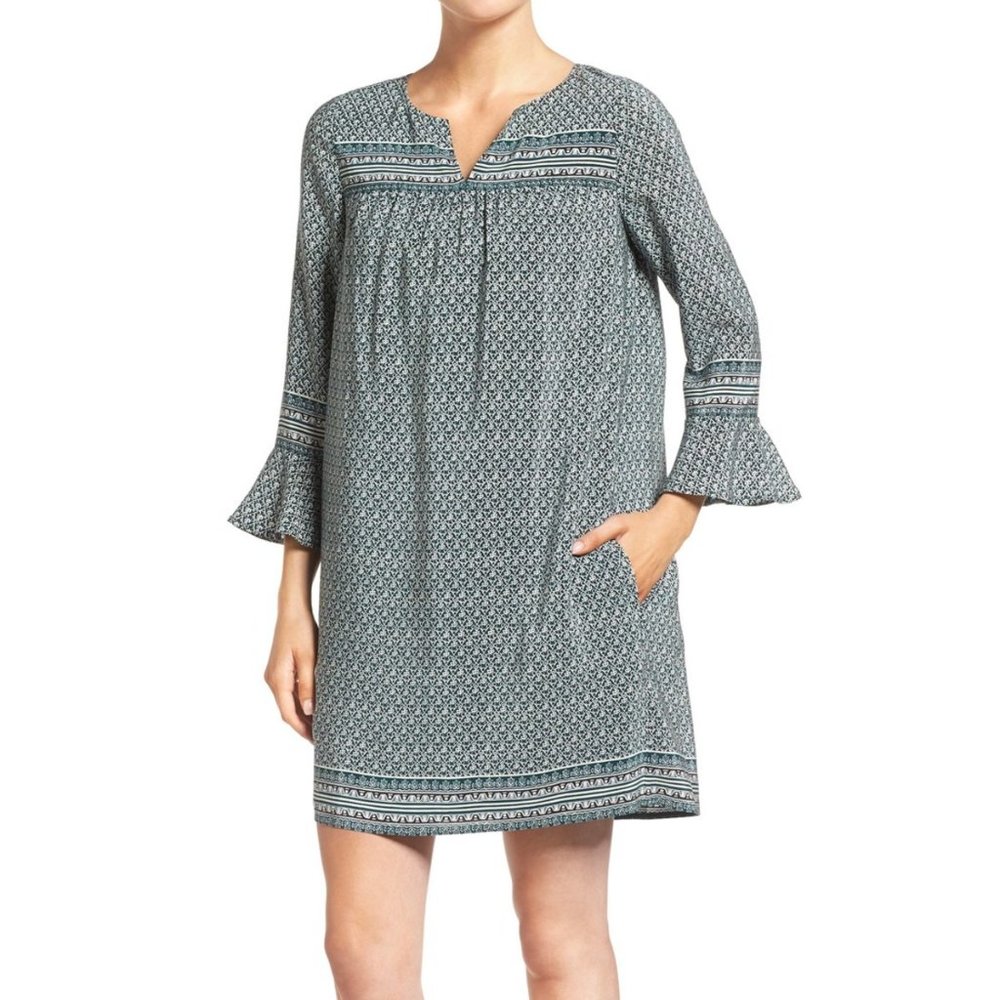 Name Brand: Madewell Starland Bell-Sleeve Dress - Picture 1 of 8